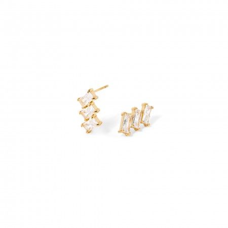 PENDIENTES BRILLANTES DE ACERO