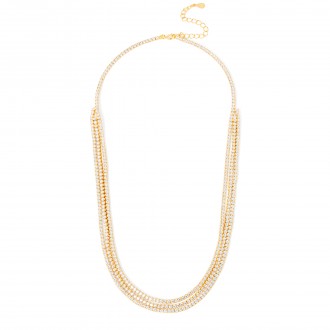 SILVER SHINY TRIPLE CHOKER