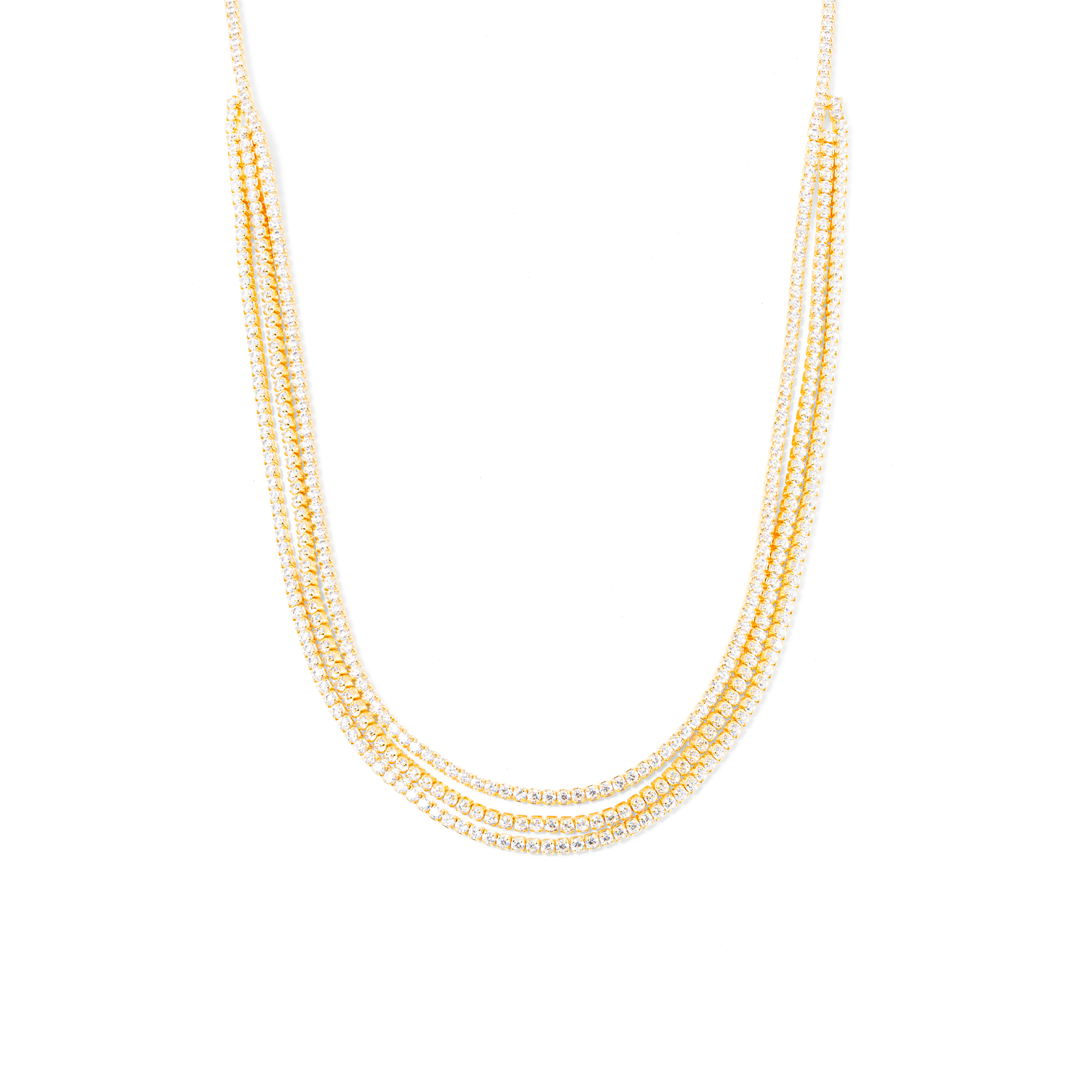 CHOKER TRIPLO BRILHANTE