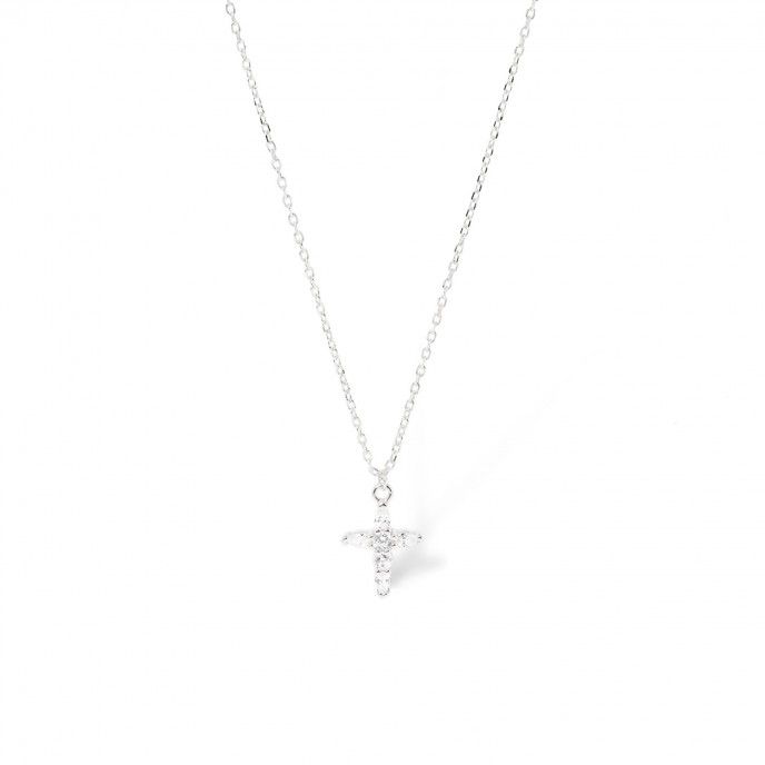 SILVER NECKLACE WITH CROSS