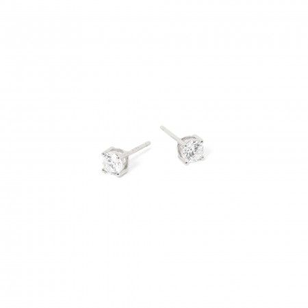 SILVER EARRINGS WITH ZIRCON