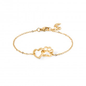 STEEL BRACELET WITH PAW