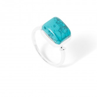 SILVER RING WITH STONE