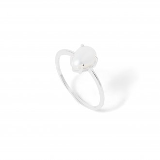 SILVER RING WITH STONE
