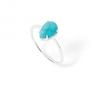 SILVER RING WITH STONE