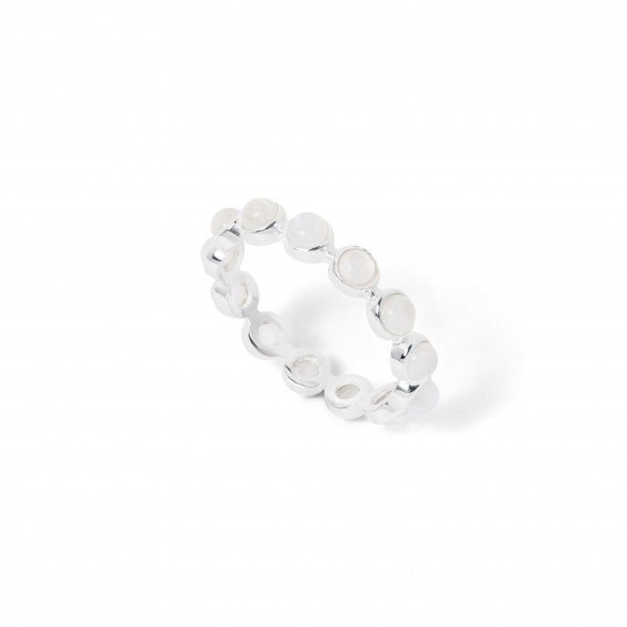 SILVER RING WITH STONES