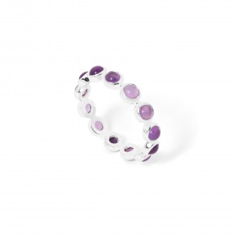 SILVER RING WITH STONES