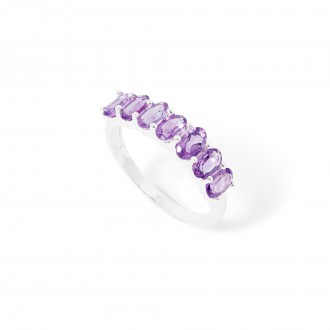 SILVER RING WITH STONES
