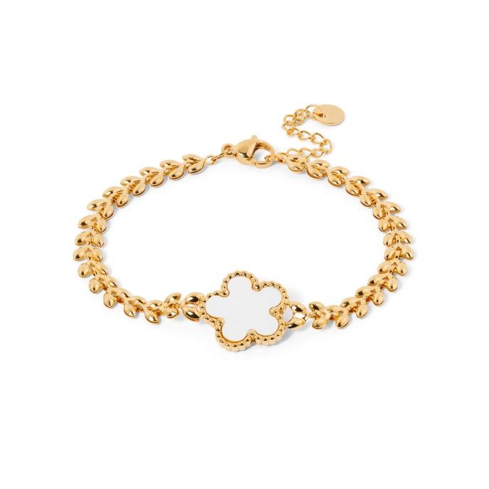 PULSERA FLOR DE ACERO