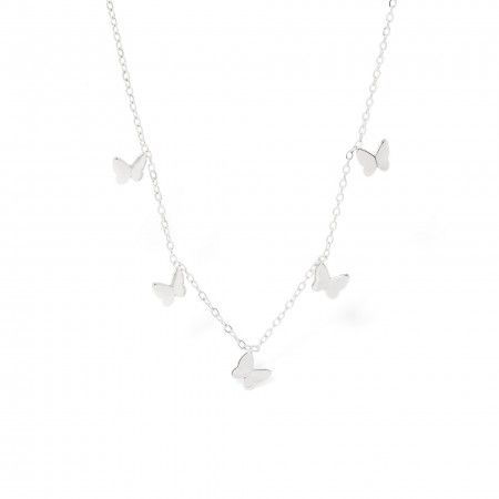 STEEL CHOKER WITH BUTTERFLIES