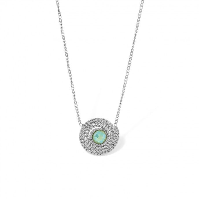 STEEL NECKLACE WITH SPIRAL