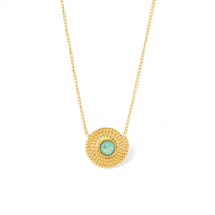 STEEL NECKLACE WITH SPIRAL