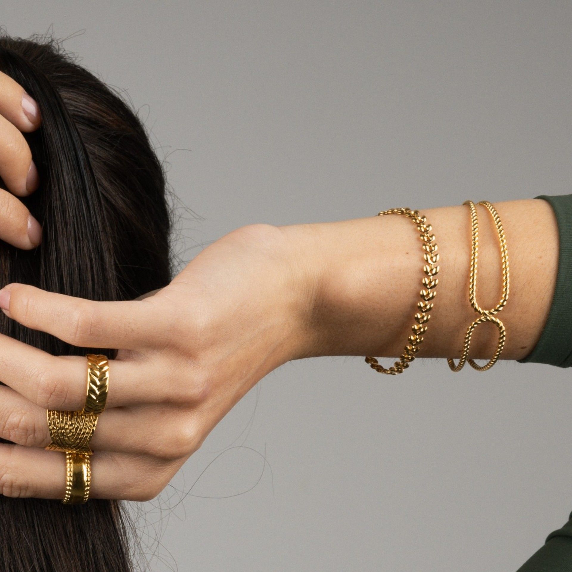 PULSEIRA AÇO FOLHAS