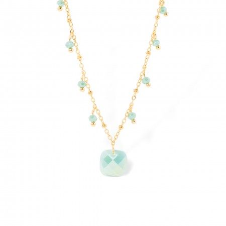 STEEL NECKLACE WITH STONES