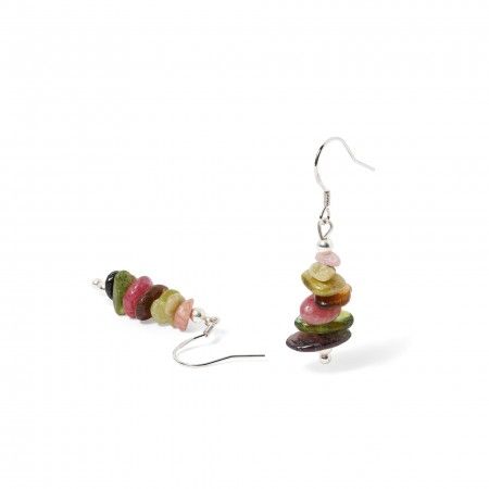 SILVER EARRINGS WITH STONES