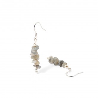 SILVER EARRINGS WITH STONES