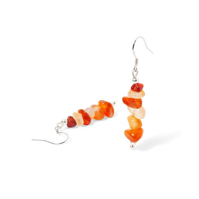 SILVER EARRINGS WITH STONES