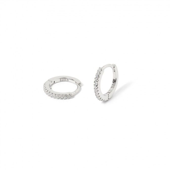 SHINY SILVER HOOPS