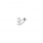 Silver with 18k Gold Plating - White