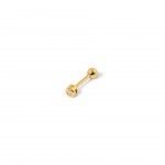 Plata con ba�o de oro de 18k - Blanco