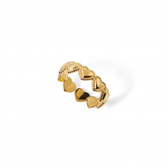 ANILLO CORAZONES DE ACERO