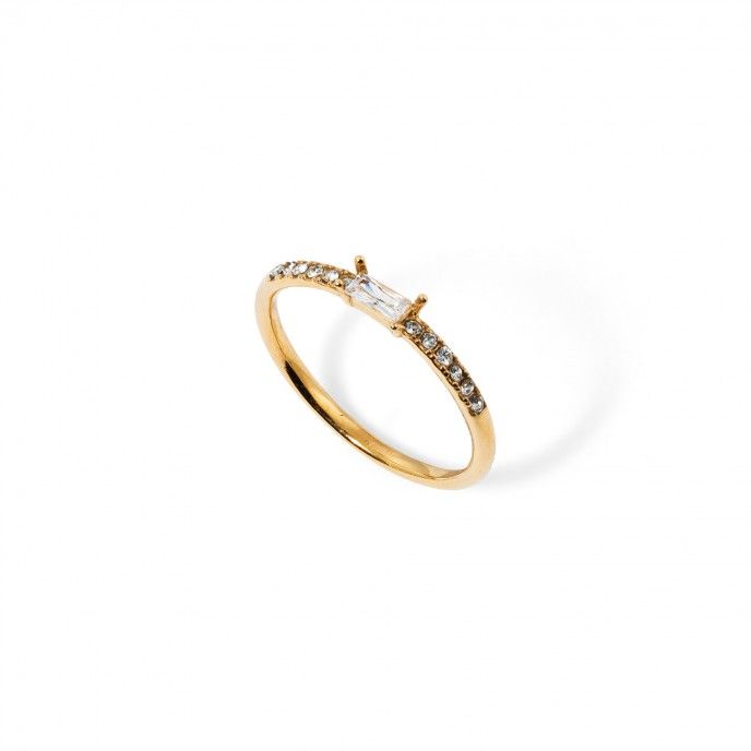 ANILLO BRILLANTE DE ACERO