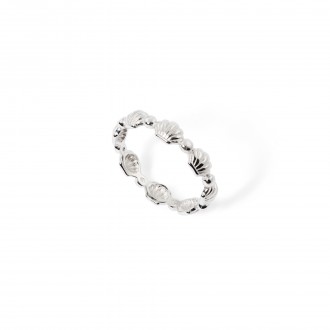 SILVER SHELLS RING