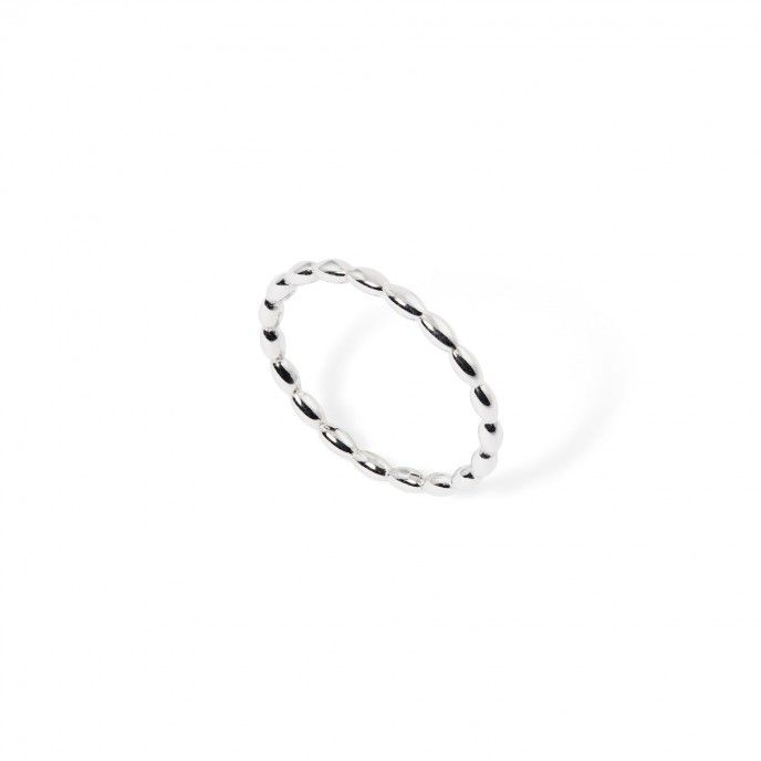 SILVER BEADS RING