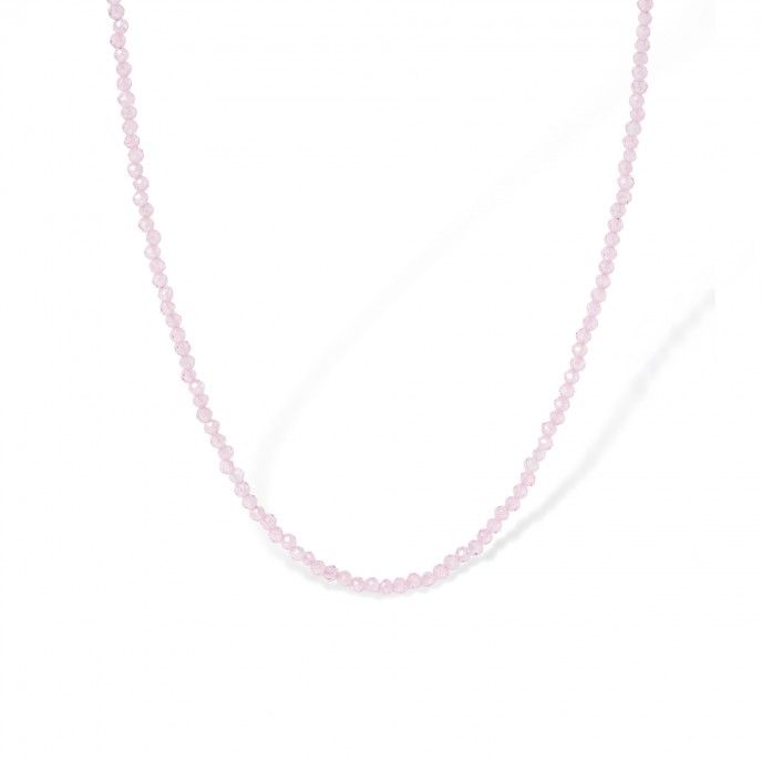 SILVER NECKLACE WITH ZIRCONIA BEADS