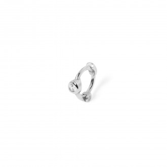 SILVER HOOP WITH ZIRCON SILVER HOOP WITH ZIRCON