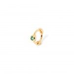 Silver with 18k Gold Plating - green