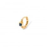 Silver with 18k Gold Plating with Blue Zircon