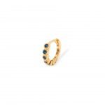 Silver with 18k Gold Plating with Blue Zircon