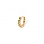 Silver with 18k Gold Plating - green