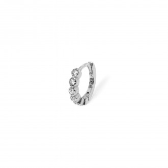 SILVER HOOP WITH ZIRCONS SILVER HOOP WITH ZIRCONS