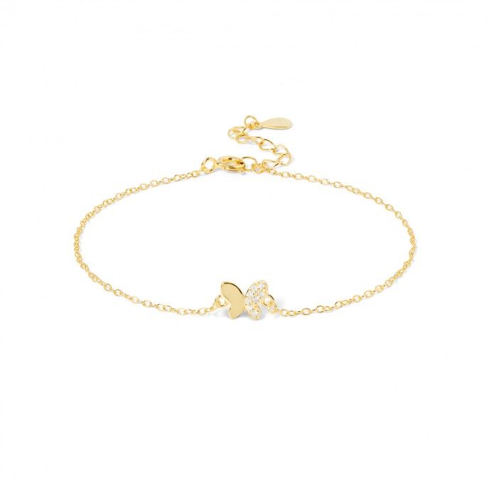 SILVER BRACELET WITH BUTTERFLY