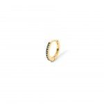 Silver with 18k Gold Plating with Blue Zircon