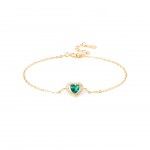 Prata com Banho Ouro de 18k - Verde