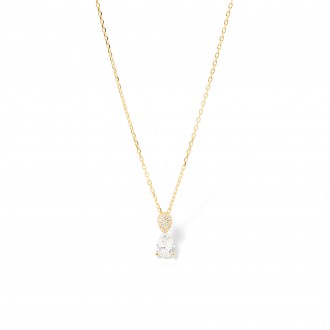 SILVER NECKLACE WITH DROP