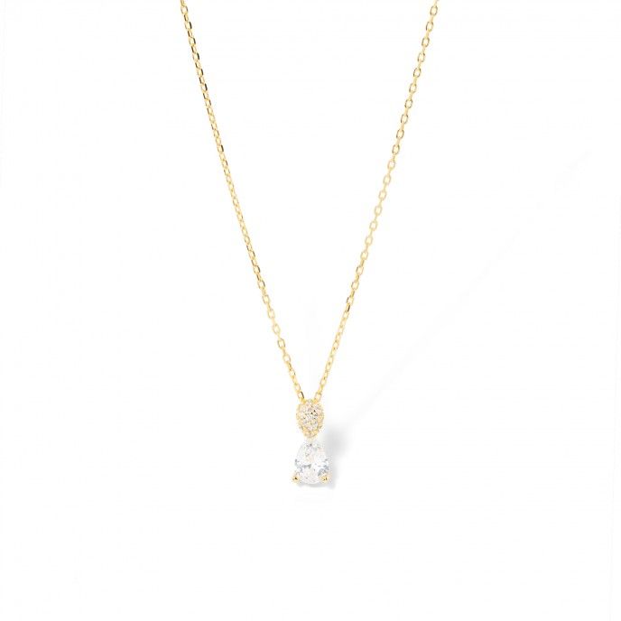 SILVER NECKLACE WITH DROP