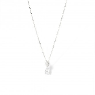 SILVER NECKLACE WITH DROP