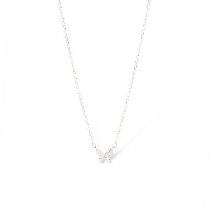 SILVER NECKLACE WITH BUTTERFLY