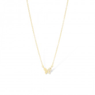 SILVER NECKLACE WITH BUTTERFLY