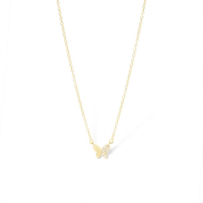SILVER NECKLACE WITH BUTTERFLY