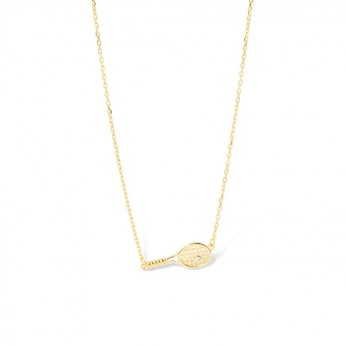 SILVER NECKLACE WITH RACKET