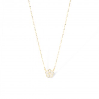 SILVER NECKLACE WITH FLOWER