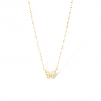 SILVER NECKLACE WITH BUTTERFLY