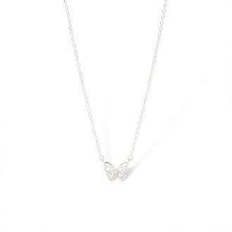 SILVER NECKLACE WITH BUTTERFLY