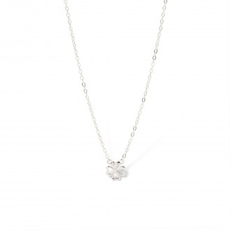 SILVER NECKLACE WITH CLOVER