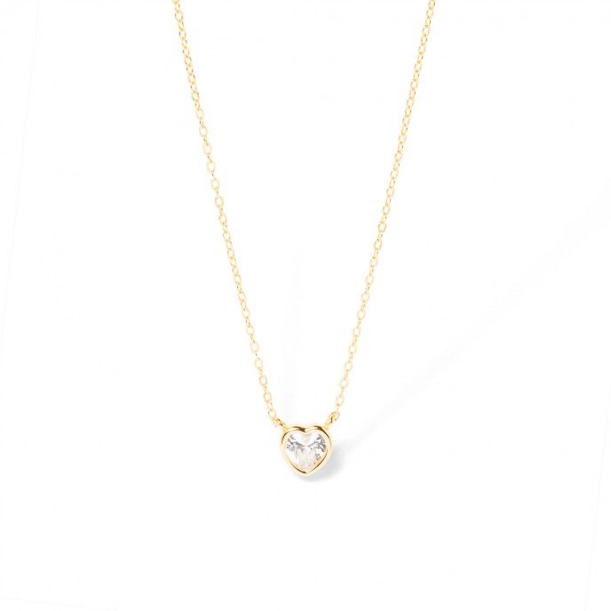 SILVER NECKLACE WITH HEART